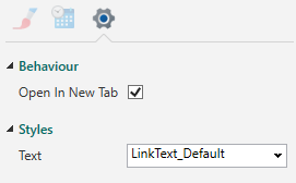 Picture showing the Open In New Tab Property. 